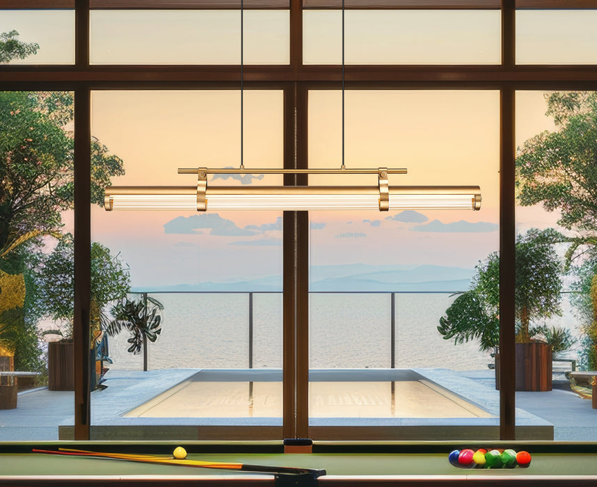 Linear Chandelier Z-Lite 1959-44L-MGLD-LED Modern Gold Benoit 1 Light Linear Chandelier Z-Lite