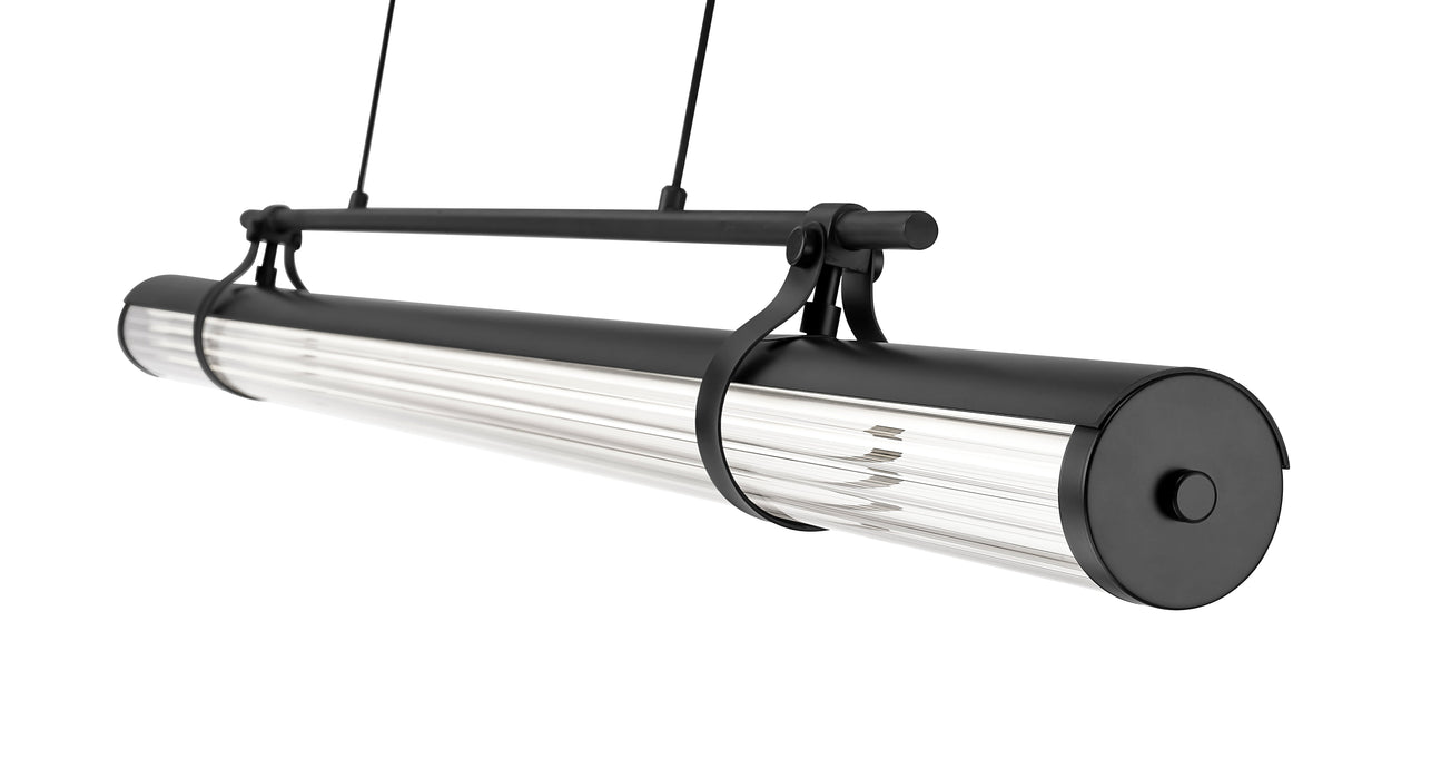 Linear Chandelier Z-Lite 1959-54L-MB-LED Matte Black Benoit 1 Light Linear Chandelier Z-Lite