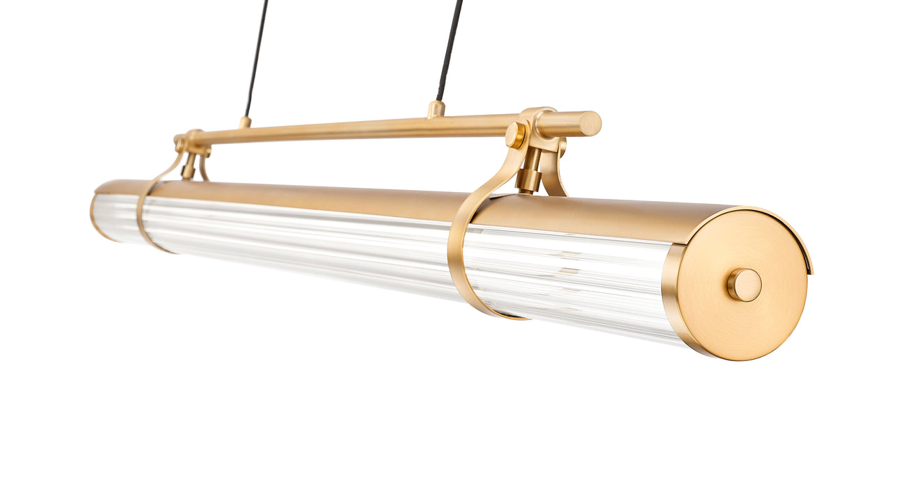 Linear Chandelier Z-Lite 1959-54L-MGLD-LED Modern Gold Benoit 1 Light Linear Chandelier Z-Lite