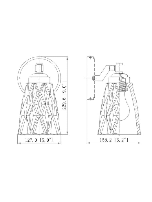 Wall Sconce Z-Lite 1960-1S-CH Chrome Andree 1 Light Wall Sconce Z-Lite