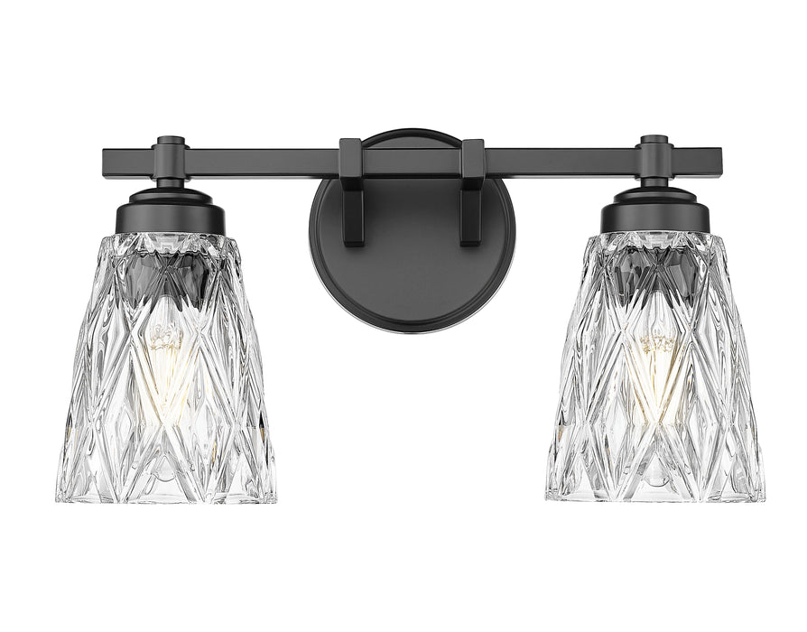 Vanity Z-Lite 1960-2V-MB Matte Black Andree 2 Light Vanity Z-Lite
