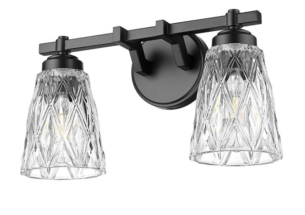 Vanity Z-Lite 1960-2V-MB Matte Black Andree 2 Light Vanity Z-Lite