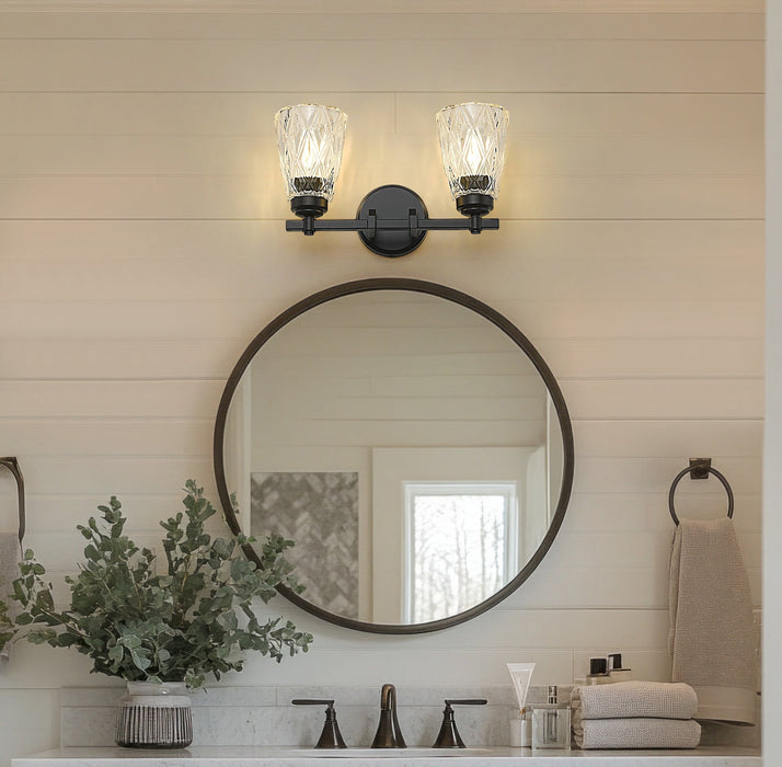 Vanity Z-Lite 1960-2V-MB Matte Black Andree 2 Light Vanity Z-Lite