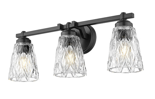 Vanity Z-Lite 1960-3V-MB Matte Black Andree 3 Light Vanity Z-Lite