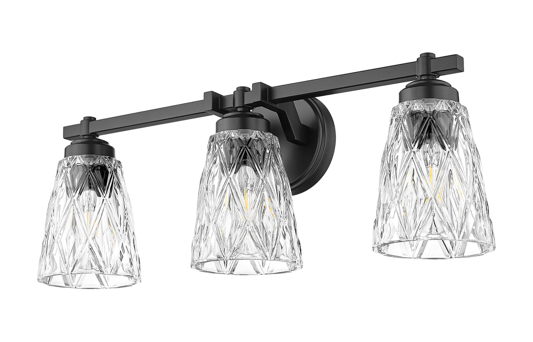 Vanity Z-Lite 1960-3V-MB Matte Black Andree 3 Light Vanity Z-Lite