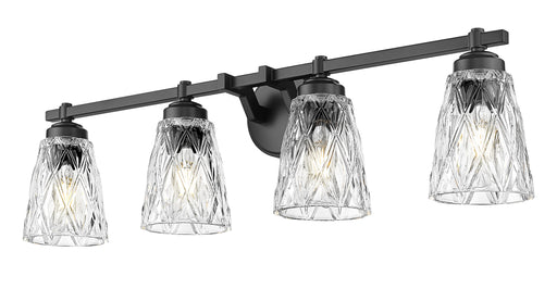 Vanity Z-Lite 1960-4V-MB Matte Black Andree 4 Light Vanity Z-Lite