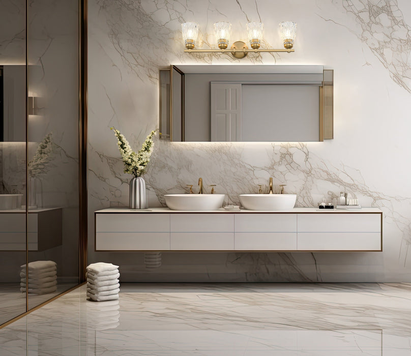 Vanity Z-Lite 1960-4V-MGLD Modern Gold Andree 4 Light Vanity Z-Lite