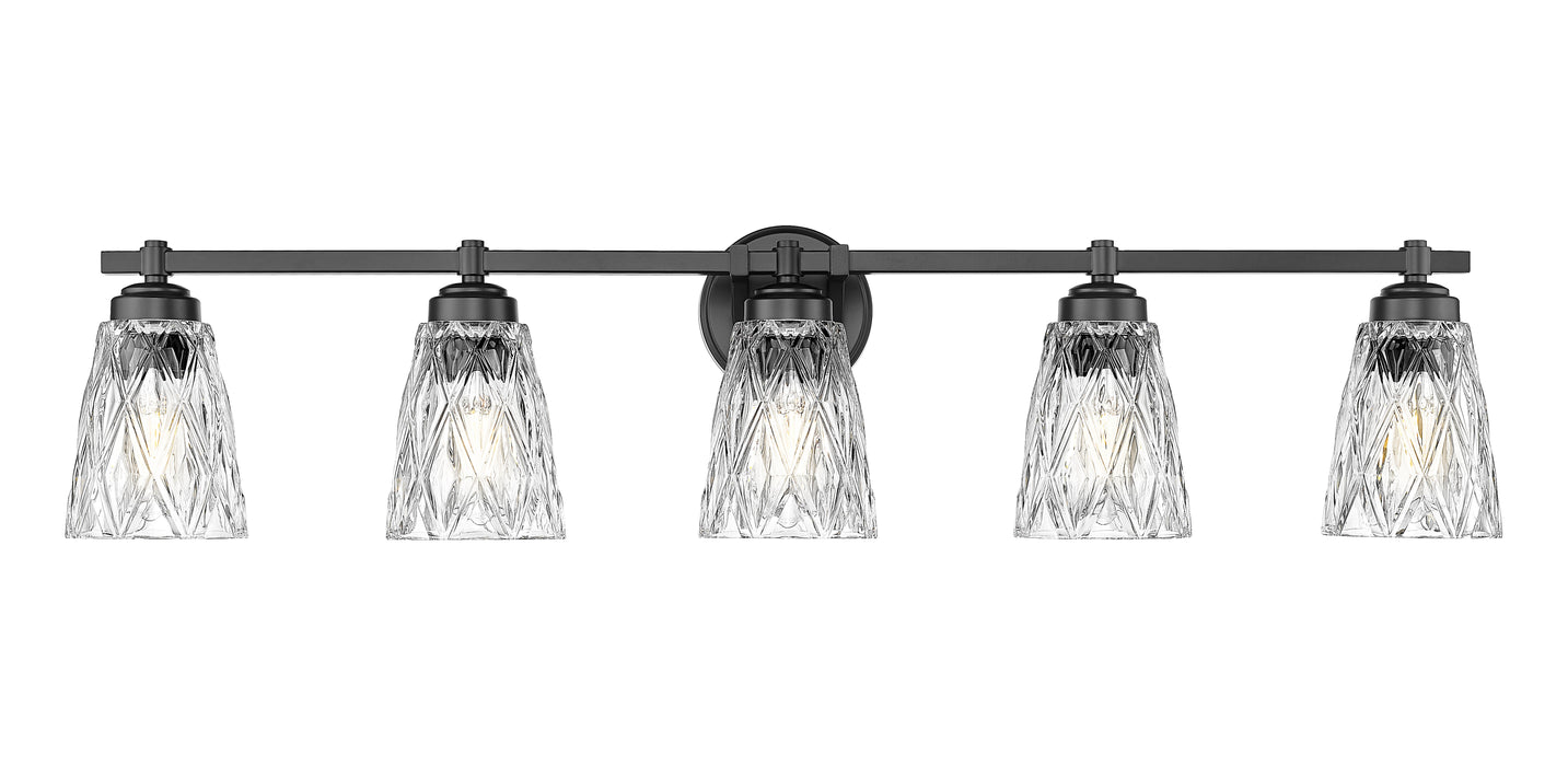 Vanity Z-Lite 1960-5V-MB Matte Black Andree 5 Light Vanity Z-Lite
