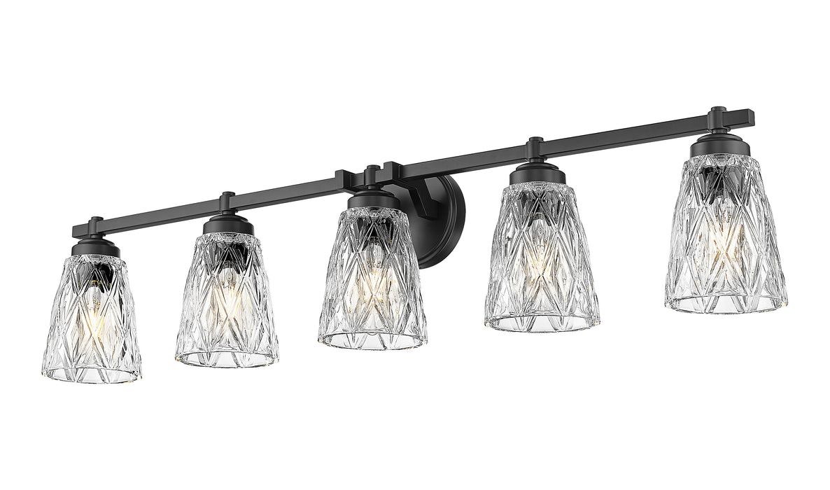 Vanity Z-Lite 1960-5V-MB Matte Black Andree 5 Light Vanity Z-Lite