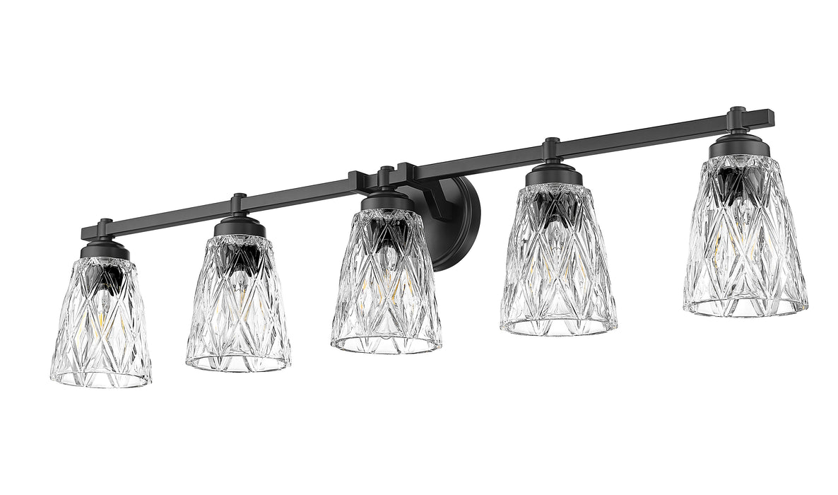 Vanity Z-Lite 1960-5V-MB Matte Black Andree 5 Light Vanity Z-Lite