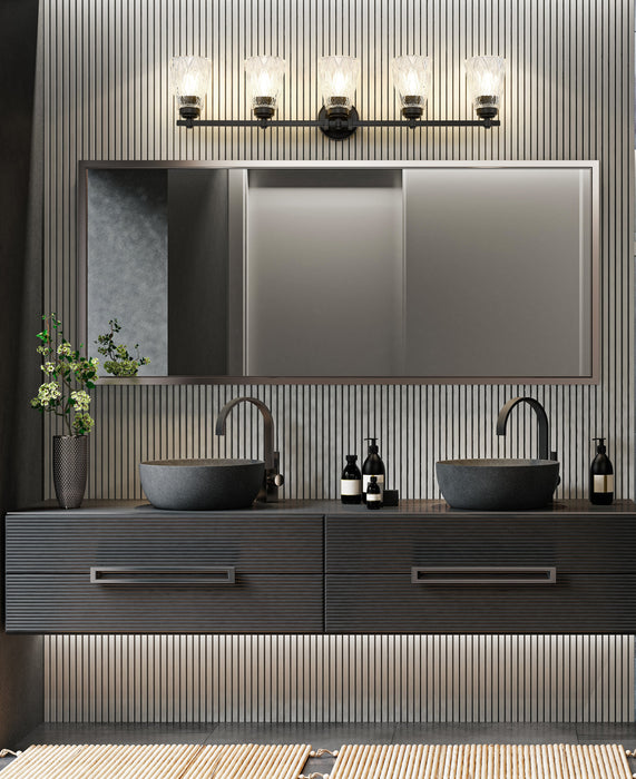 Vanity Z-Lite 1960-5V-MB Matte Black Andree 5 Light Vanity Z-Lite