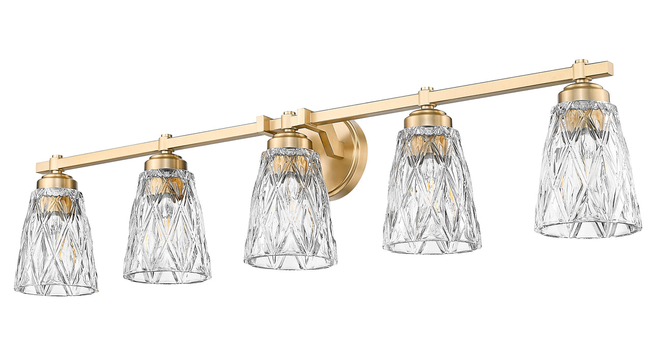 Vanity Z-Lite 1960-5V-MGLD Modern Gold Andree 5 Light Vanity Z-Lite