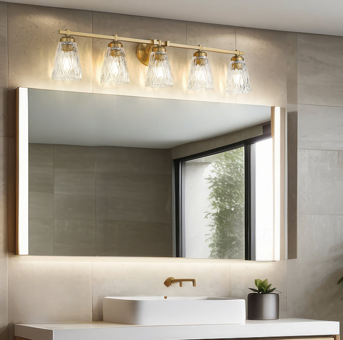 Vanity Z-Lite 1960-5V-MGLD Modern Gold Andree 5 Light Vanity Z-Lite