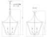 Chandelier Z-Lite 1961-4C-IO Iron Ore Montalcino 4 Light Chandelier Z-Lite