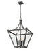 Chandelier Z-Lite 1961-4C-IO Iron Ore Montalcino 4 Light Chandelier Z-Lite