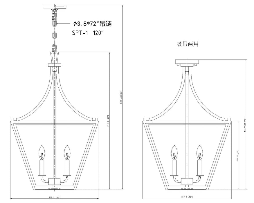 Chandelier Z-Lite 1961-4C-RB Rubbed Brass Montalcino 4 Light Chandelier Z-Lite