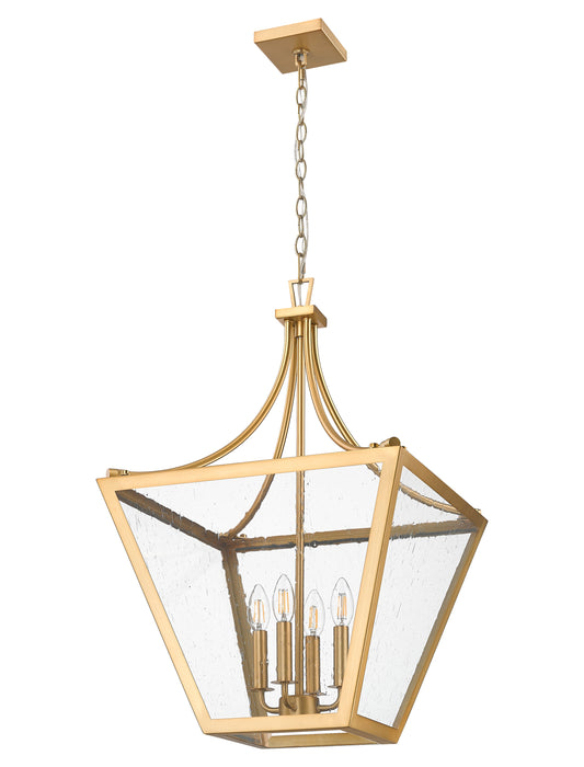 Chandelier Z-Lite 1961-4C-RB Rubbed Brass Montalcino 4 Light Chandelier Z-Lite