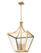 Chandelier Z-Lite 1961-4C-RB Rubbed Brass Montalcino 4 Light Chandelier Z-Lite