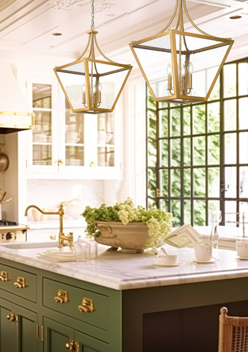 Chandelier Z-Lite 1961-4C-RB Rubbed Brass Montalcino 4 Light Chandelier Z-Lite