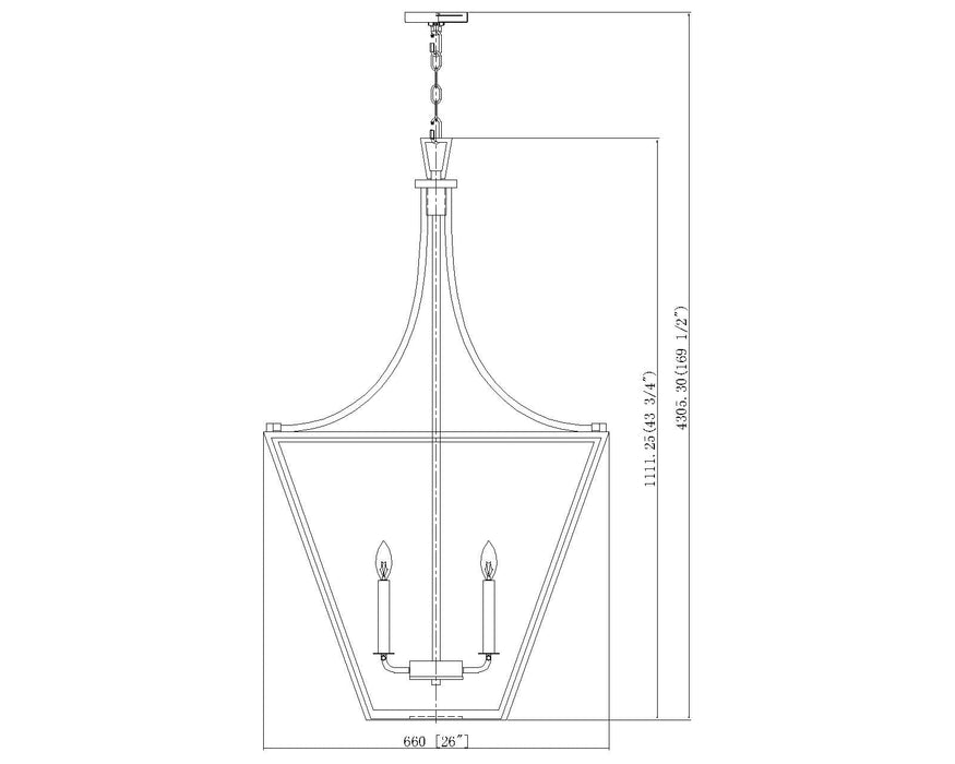 Chandelier Z-Lite 1961-6IO Iron Ore Montalcino 6 Light Chandelier Z-Lite