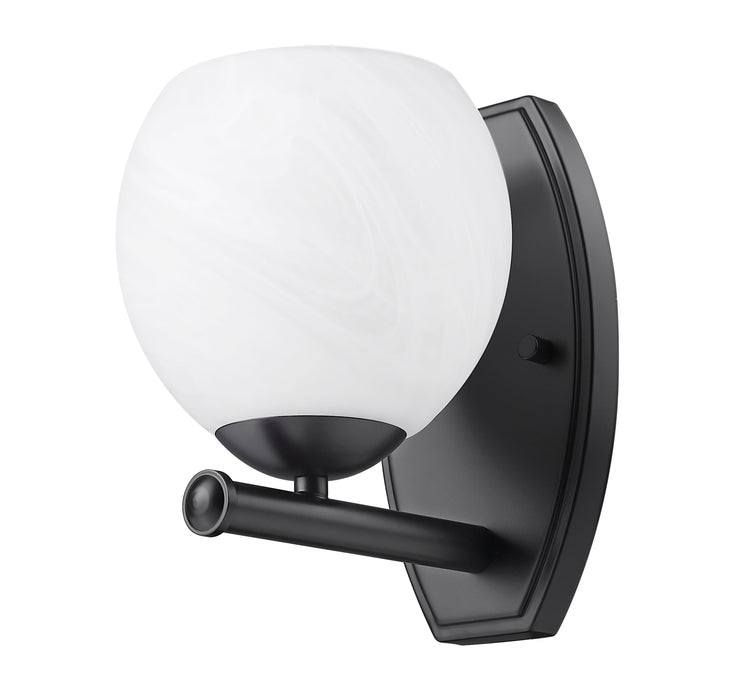 Wall Sconce Z-Lite 1963-1S-MB Matte Black Colette 1 Light Wall Sconce Z-Lite