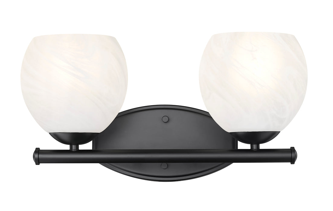 Vanity Z-Lite 1963-2V-MB Matte Black Colette 2 Light Vanity Z-Lite
