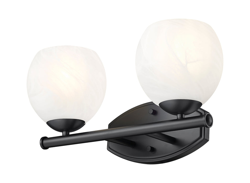 Vanity Z-Lite 1963-2V-MB Matte Black Colette 2 Light Vanity Z-Lite