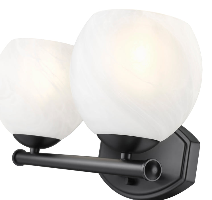 Vanity Z-Lite 1963-2V-MB Matte Black Colette 2 Light Vanity Z-Lite