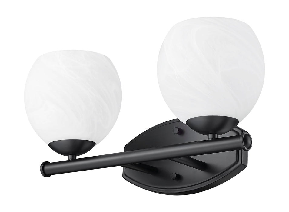 Vanity Z-Lite 1963-2V-MB Matte Black Colette 2 Light Vanity Z-Lite