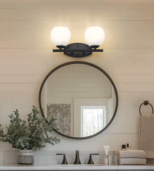 Vanity Z-Lite 1963-2V-MB Matte Black Colette 2 Light Vanity Z-Lite