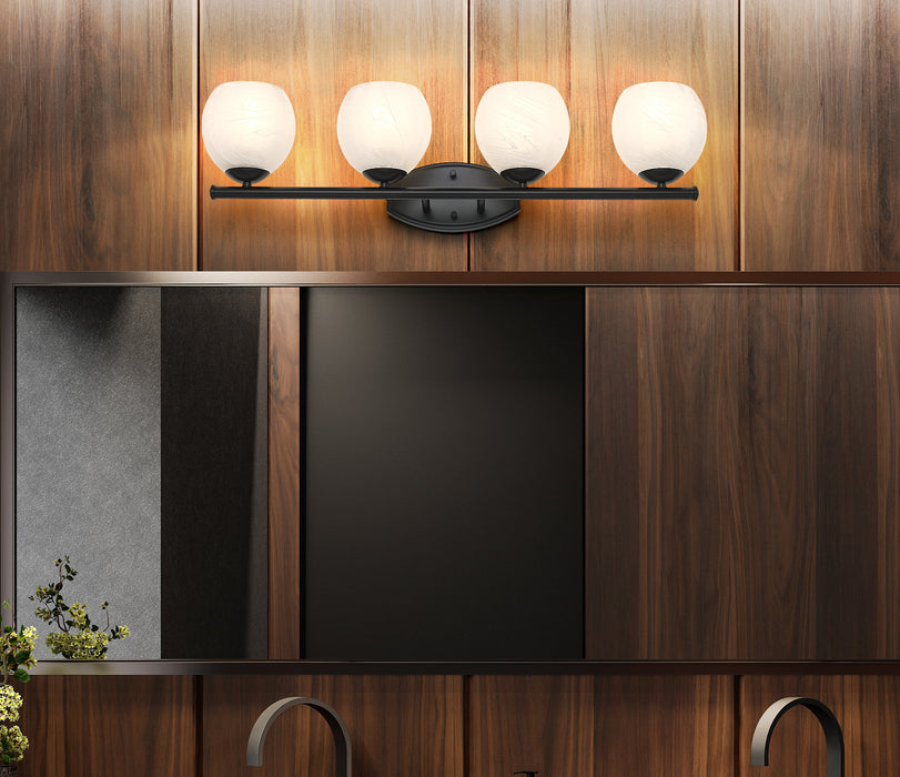 Vanity Z-Lite 1963-4V-MB Matte Black Colette 4 Light Vanity Z-Lite