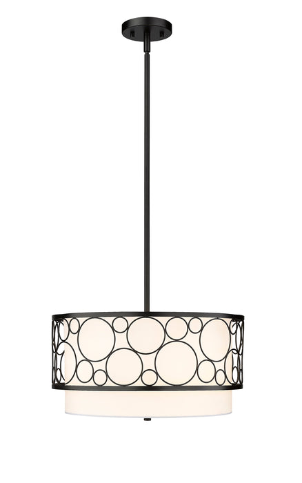 Pendant Z-Lite 197-17MB Matte Black Kendall 3 Light Pendant Z-Lite