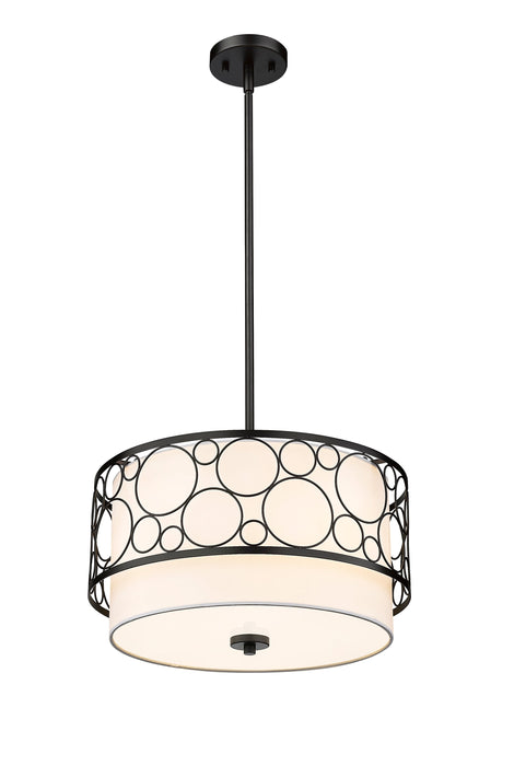 Pendant Z-Lite 197-17MB Matte Black Kendall 3 Light Pendant Z-Lite