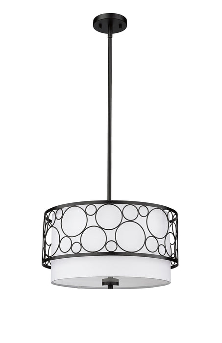 Pendant Z-Lite 197-17MB Matte Black Kendall 3 Light Pendant Z-Lite
