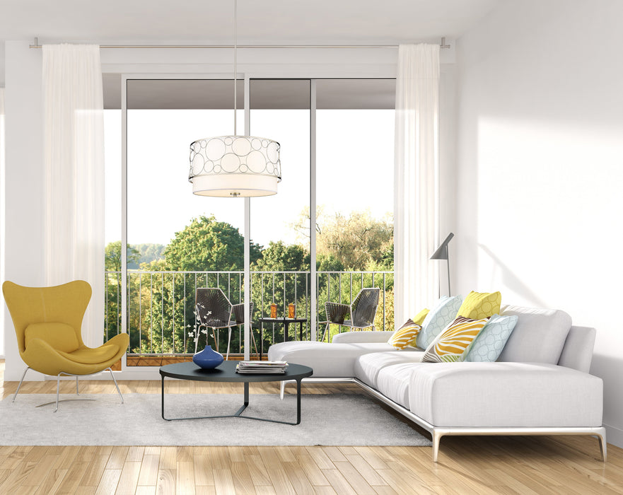 Chandelier Z-Lite 197-24BN Brushed Nickel Kendall 4 Light Chandelier Z-Lite