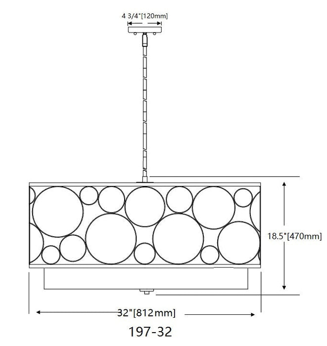 Chandelier Z-Lite 197-32BN Brushed Nickel Kendall 5 Light Chandelier Z-Lite