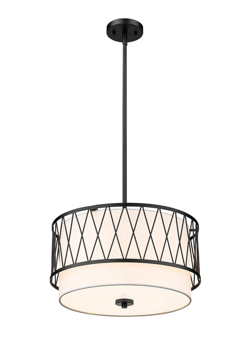 Pendant Z-Lite 198-17MB Matte Black Dalton 3 Light Pendant Z-Lite