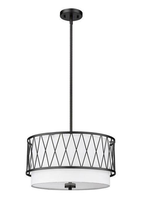 Pendant Z-Lite 198-17MB Matte Black Dalton 3 Light Pendant Z-Lite