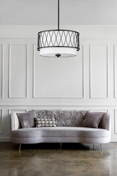 Pendant Z-Lite 198-17MB Matte Black Dalton 3 Light Pendant Z-Lite