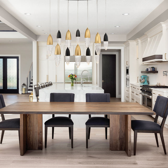 Eurofase 43861-042 Ecrou 44" Gold-Black Mix LED Chandelier
