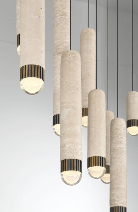 Eurofase 50129-027 Cambre 50" Antique Brass LED Chandelier