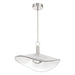 Convertible Pendant Thesis 207394A Novella 24 inch Polished Nickel LED Convertible Pendant with Clear Ribbed Glass Shade THESIS