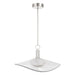 Convertible Pendant Thesis 207394A Novella 24 inch Polished Nickel LED Convertible Pendant with Clear Ribbed Glass Shade THESIS