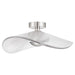 Convertible Pendant Thesis 207394A Novella 24 inch Polished Nickel LED Convertible Pendant with Clear Ribbed Glass Shade THESIS
