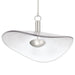 Convertible Pendant Thesis 207394A Novella 24 inch Polished Nickel LED Convertible Pendant with Clear Ribbed Glass Shade THESIS