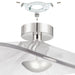 Convertible Pendant Thesis 207394A Novella 24 inch Polished Nickel LED Convertible Pendant with Clear Ribbed Glass Shade THESIS