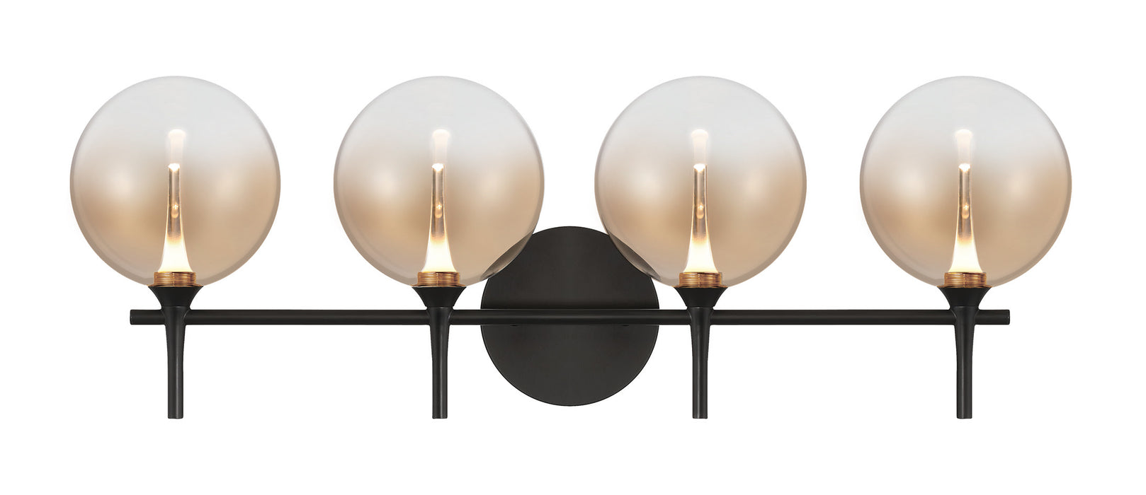 Eurofase 48918-039 Iissa 4-Light Matte Black LED Vanity Light