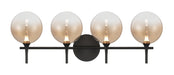 Eurofase 48918-039 Iissa 4-Light Matte Black LED Vanity Light