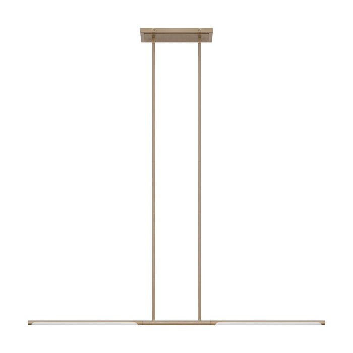 Chandelier Thesis 207283A Overture 48 inch 2 light Champagne Gold 5CCT LED Linear Chandelier THESIS