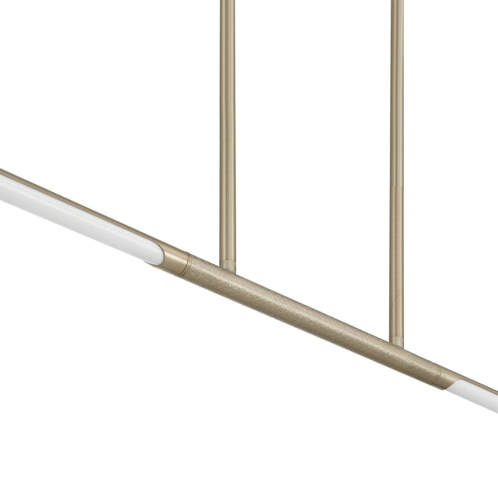 Chandelier Thesis 207283A Overture 48 inch 2 light Champagne Gold 5CCT LED Linear Chandelier THESIS